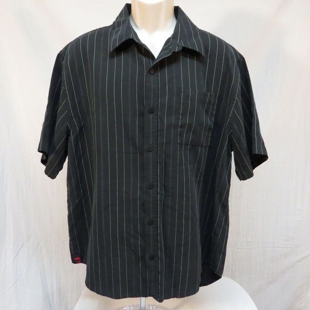 Hawk HK042820-05 Black Striped Shirt casual Size XL
